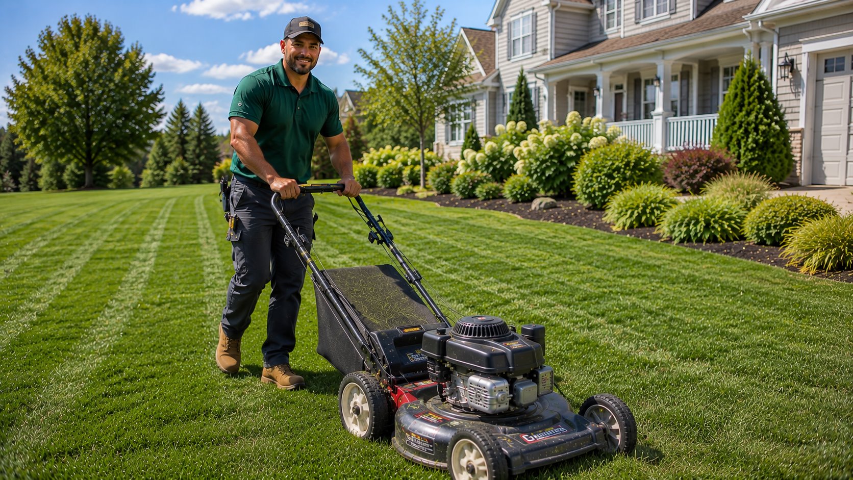 Professional lawn mowing service