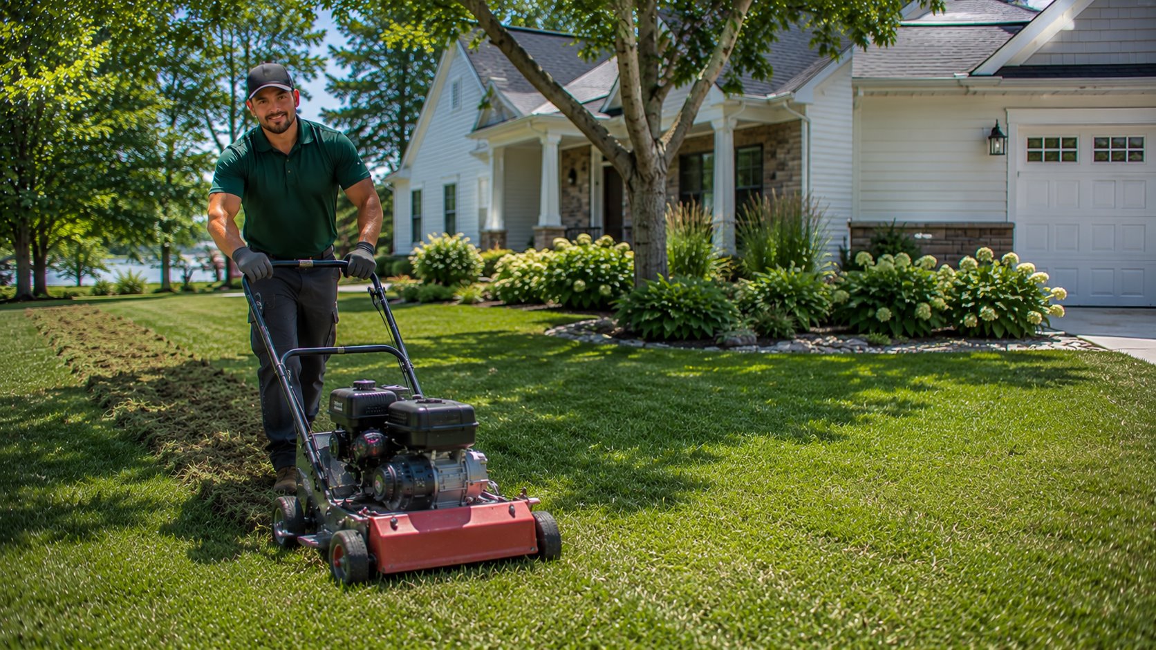 Professional power raking service